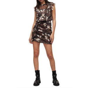 Allsaints Hali Alessandra Dress Animal Brown